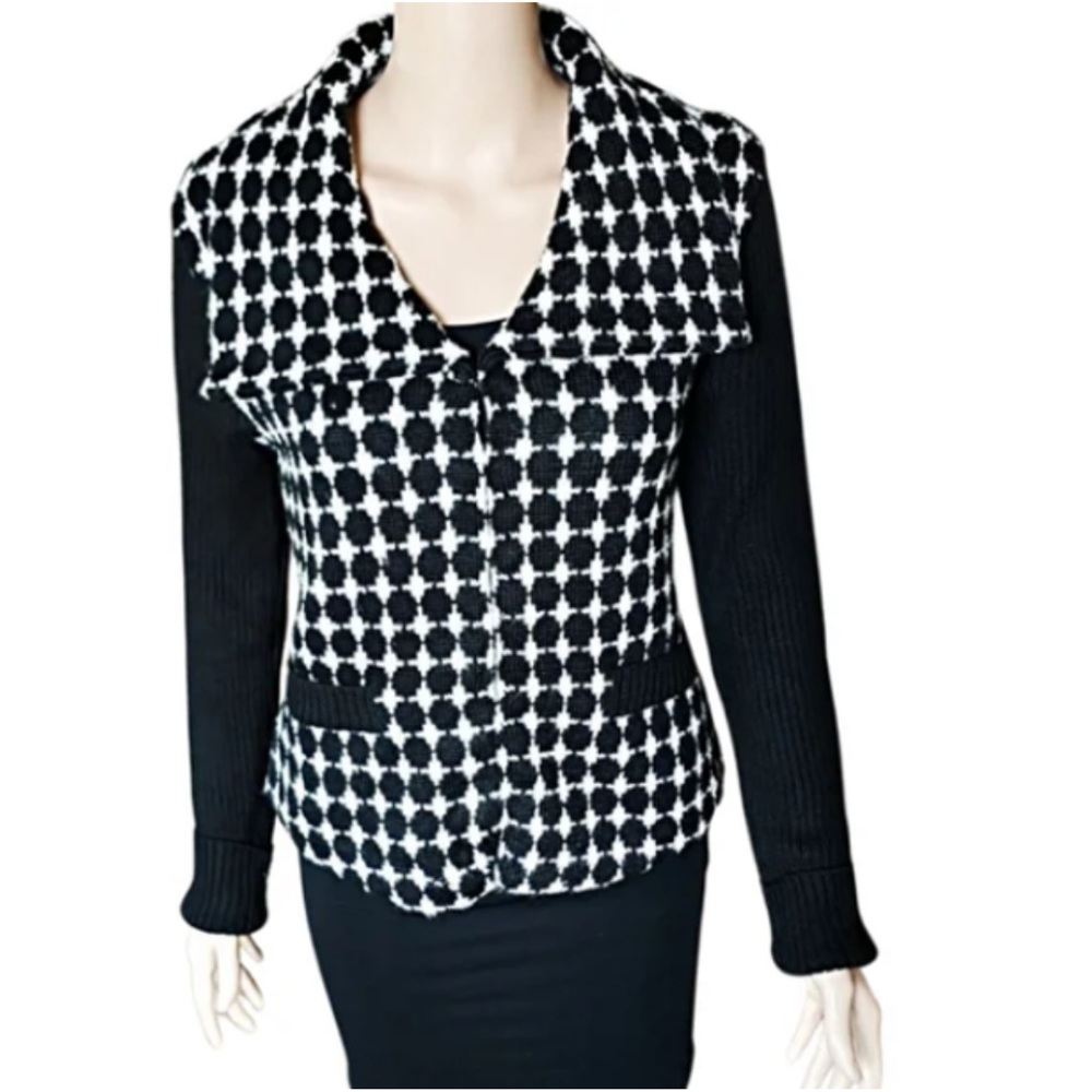 WHBM Houndstooth Knit Blazer S